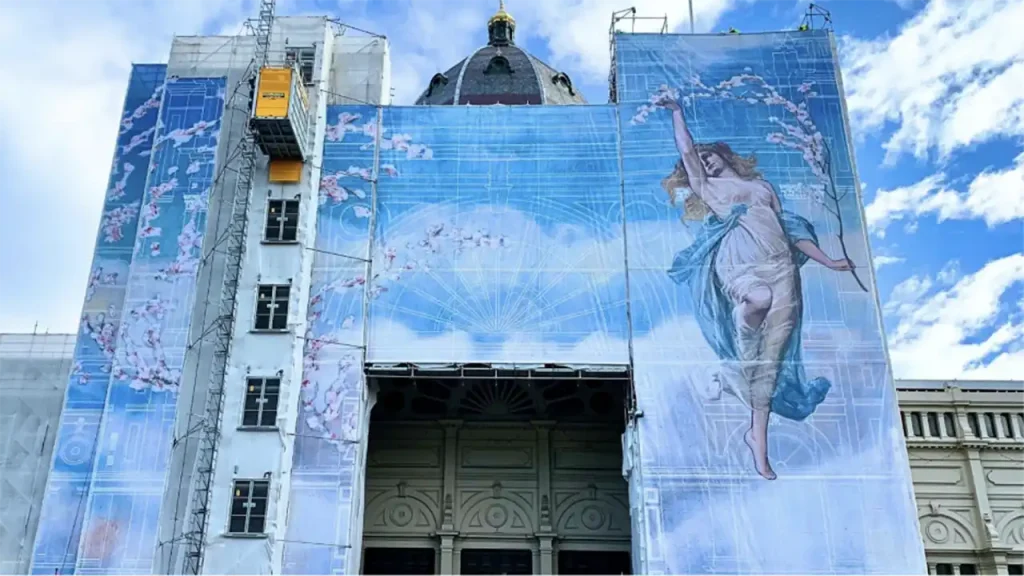 Banner Mesh Building Wrap Museums Victoria Melbourne